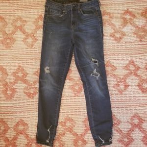 ❤dark wash skinny high waisted skinny jeans